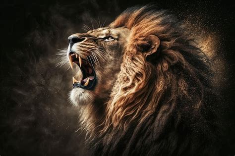 Premium Photo | The lion roar a picture of a lion