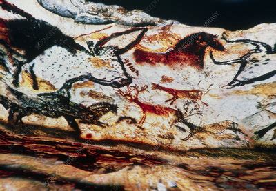 Virtual reality screen display of Lascaux Cave - Stock Image - T490/0223 - Science Photo Library