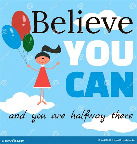 Motivational Quote On The Poster In Cartoon Style. Illustration 44467037 - Megapixl