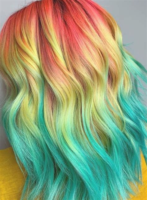 color Ideas in Hair Colors, ombre hair color ideas, green hairstyle design, blue hair color ...