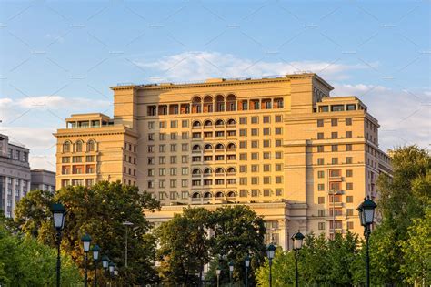 Hotel Moskva on Manezhnaya Square in Moscow, Russia | Architecture Stock Photos ~ Creative Market