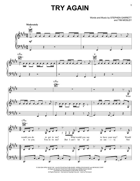 Try Again | Sheet Music Direct