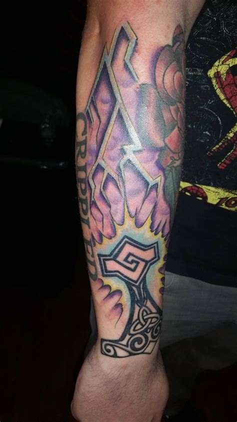 Progress on my sleeve, by mason at lost soul tattoo in new london : tattoos