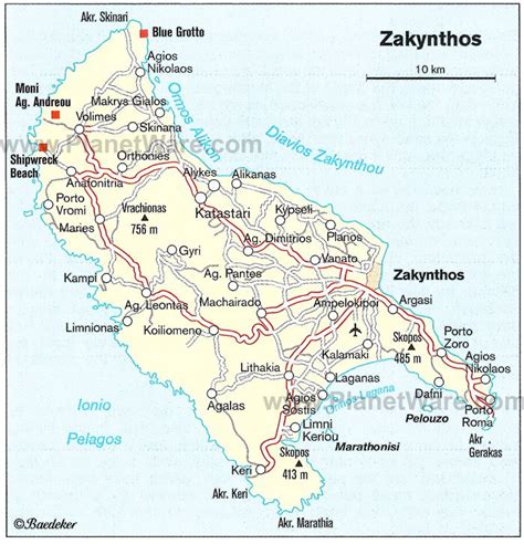 Hopetaft: Banana Beach Zakynthos Map