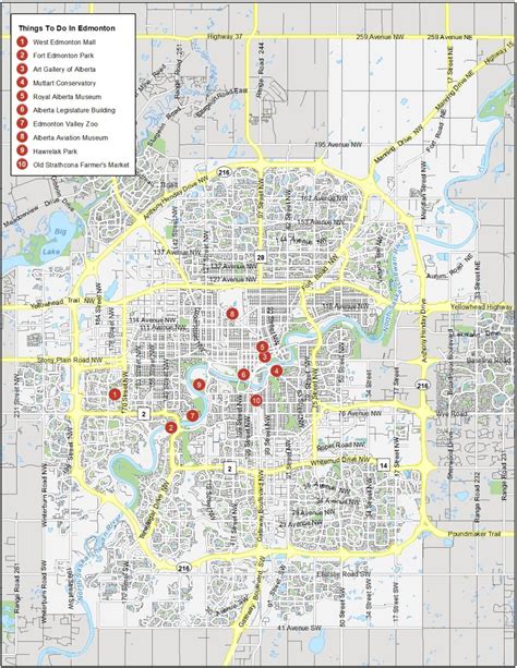 Map of Edmonton, Alberta - GIS Geography