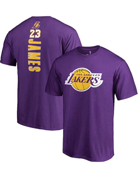 Backer Name & Number LeBron James Los Angeles Lakers Tee in 2024 | Los angeles lakers, Nba t ...