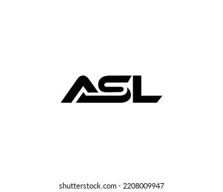 Initial Asl Letter Logo Vector Linked Stock Vector (Royalty Free) 2208009947 | Shutterstock