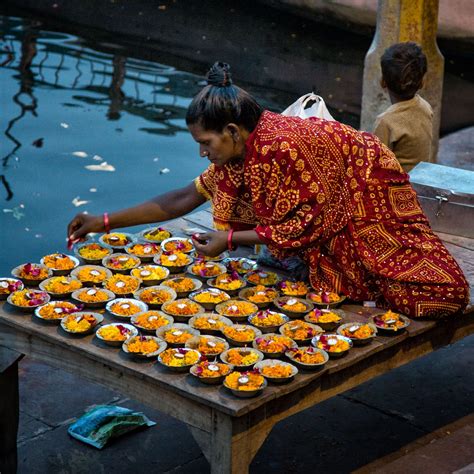 INDIA: Evening Aarti on the Vrindavan Ghats - LOUIS MONTROSE PHOTOGRAPHY