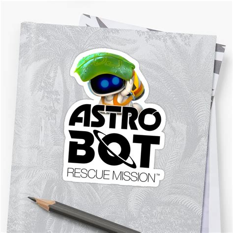 "ASTRO BOT Rescue Mission LOGO with Bot" Sticker by rubinho146 | Redbubble