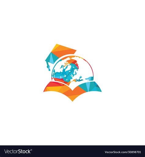 Study abroad logo design Royalty Free Vector Image