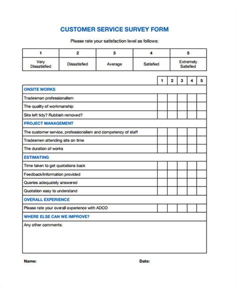 FREE 31+ Survey Forms in PDF | Excel | MS word