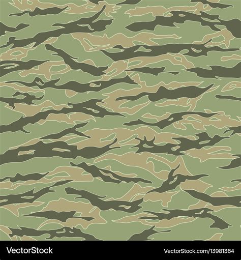 Vietnam tiger stripe camouflage seamless patterns Vector Image