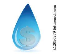 Water drop on a dollar bill Clipart | wd01p010 | Fotosearch