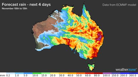 Flood Watches stretching 2,500 km across Australia