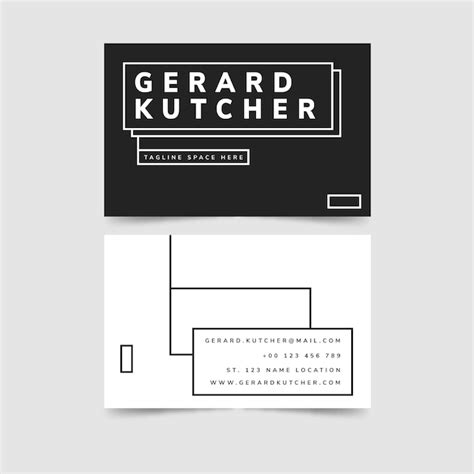 Free Vector | Monochrome business card template