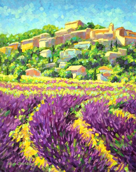 Kim Stenberg's Painting Journal: "Lavender Fields of Provence" (oil on stretched canvas; 20" x ...