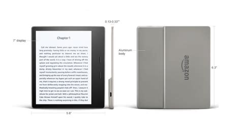 Full tech specs of the 2017 Kindle Oasis waterproof e-reader from ...