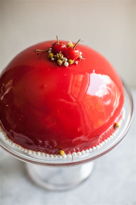 Mirror Glaze Cherry Cake - ZoëBakes