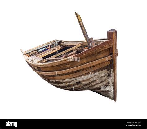 Old traditional wooden rowboat Stock Photo - Alamy