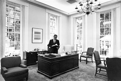 Henry Kissinger in his office - White House Historical Association