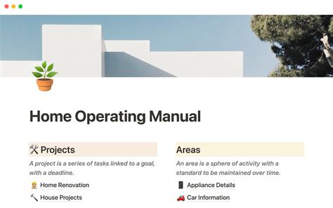 Home operating manual Template by Tiago Forte | Notion Marketplace