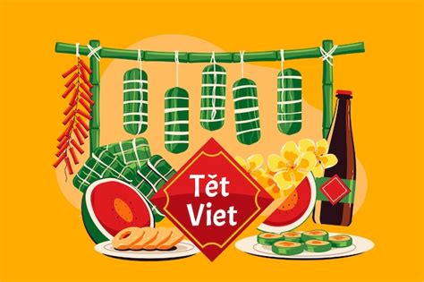 Free Vector | Happy vietnamese lunar new year