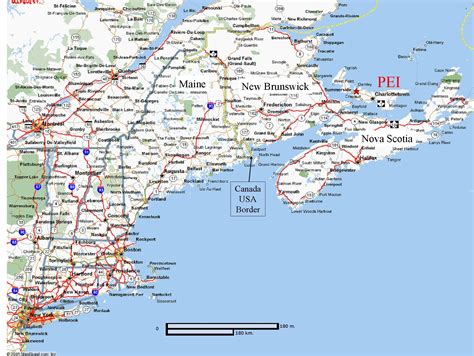 The following map shows Prince Edward Island along with surrounding ...