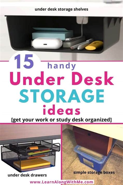 Declutter Your Workspace: 15 clever Under Desk Storage Ideas - Learn ...