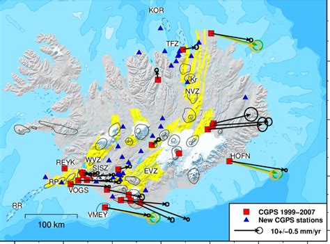 A map of the active plate boundary in and around Iceland: The Reykjanes ...