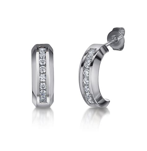 Titanium Stud Earrings Half Moon Eternity Polished Earrings - Titanium Earrings at Elma UK Jewellery