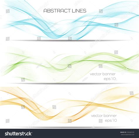 Set Vector Banner Abstract Lines Stock Vector (Royalty Free) 239260165