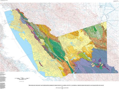 Preliminary Geologic Map Emphasizing Bedrock Formations in Alameda ...