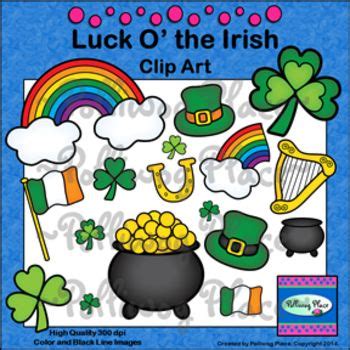 St. Patrick's Day Clip Art - Luck O' the Irish ($) | Clip art, St patrick’s day, Crafts