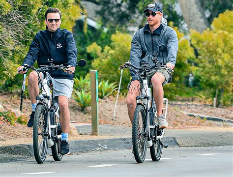 Prince Harry Goes for Bike Ride in California with Charlie van Straubenzee