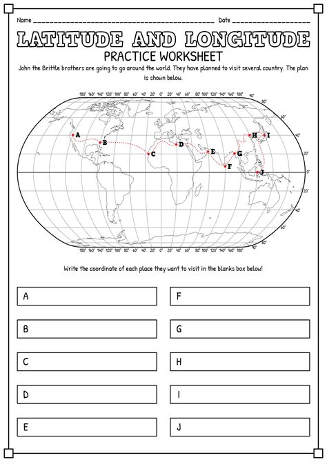 14 Best Images of Label Latitude Longitude Lines Worksheet - Longitude ...