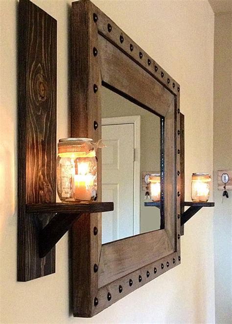 Rustic Candle Holder Rustic Wall Sconce Mason Jar Candle - Etsy ...