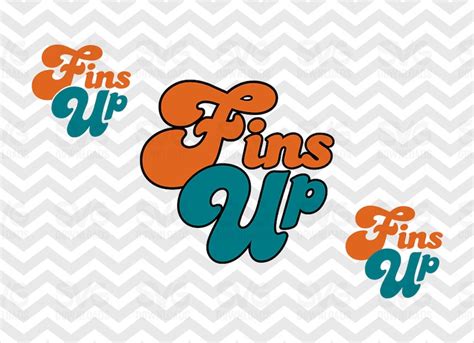 Fins Up Miami Dolphins SVG Graphic Slogan Saying | Etsy