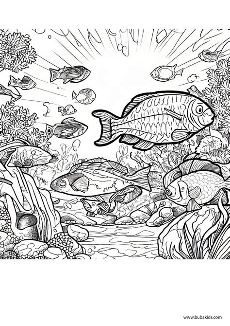 Free printable Aquarium coloring pages | BubaKids.com