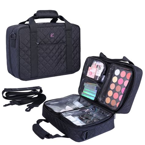 KIOTA Travel Makeup Bag- Large Cosmetic Bag for Women | Professional Cosmetic Train Case ...