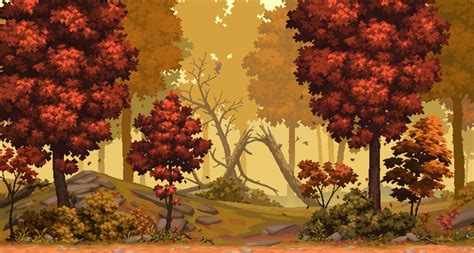 ArtStation - Forest - Pixel Art, Yusuf Artun | Pixel art landscape ...