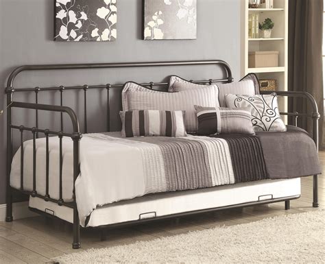 Beautiful Daybed With Trundle Metal Frame | Metal daybed with trundle, Daybed with trundle ...