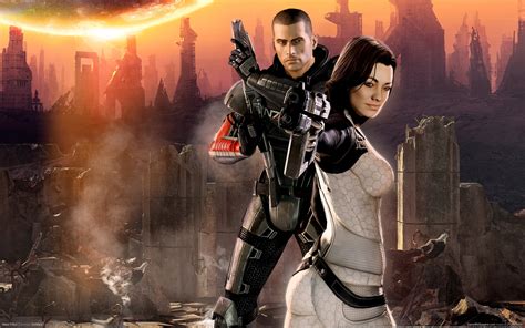 Mass Effect 2 HD Wallpaper: Commander Shepard & Miranda Lawson