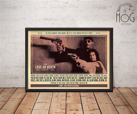 Leon - The Professional - Quote Retro Poster - Movie Legends Series | Leon the professional ...