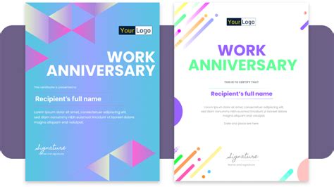 8 FREE Work Anniversary Certificate Templates | Virtualbadge.io