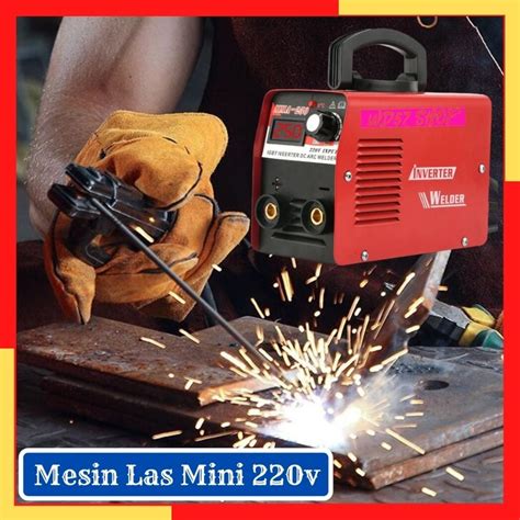 Jual Mesin Las Listrik Busur Mig Mini Portabel 220V Inverter IGBT DC LCD Alat Pertukangan Las ...