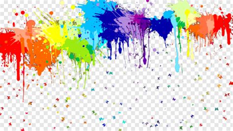 Paint Splashes - Rainbow Paint Splatter, HD Png Download - 640x360 (#1658579) PNG Image - PngJoy