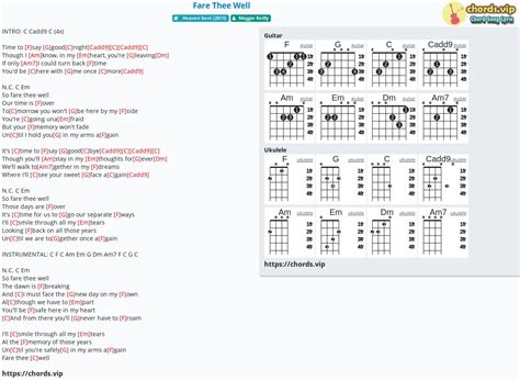 Chord: Fare Thee Well - tab, song lyric, sheet, guitar, ukulele ...