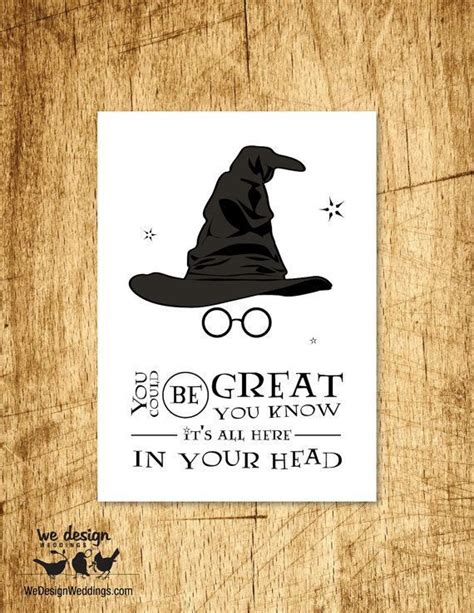 Positive Quotes : Printable – Harry Potter Sorting Hat Birthday Card ...