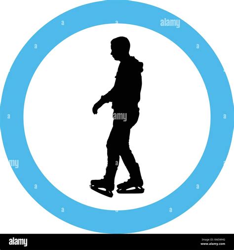 ice skate silhouette Stock Vector Image & Art - Alamy