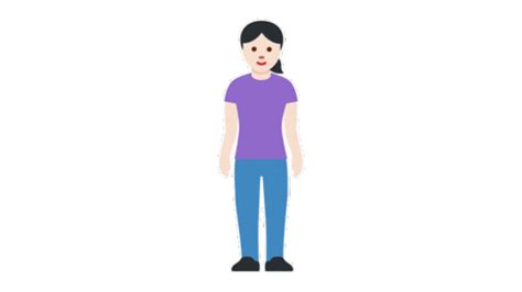 Woman Standing Sticker by EmojiVid for iOS & Android | GIPHY